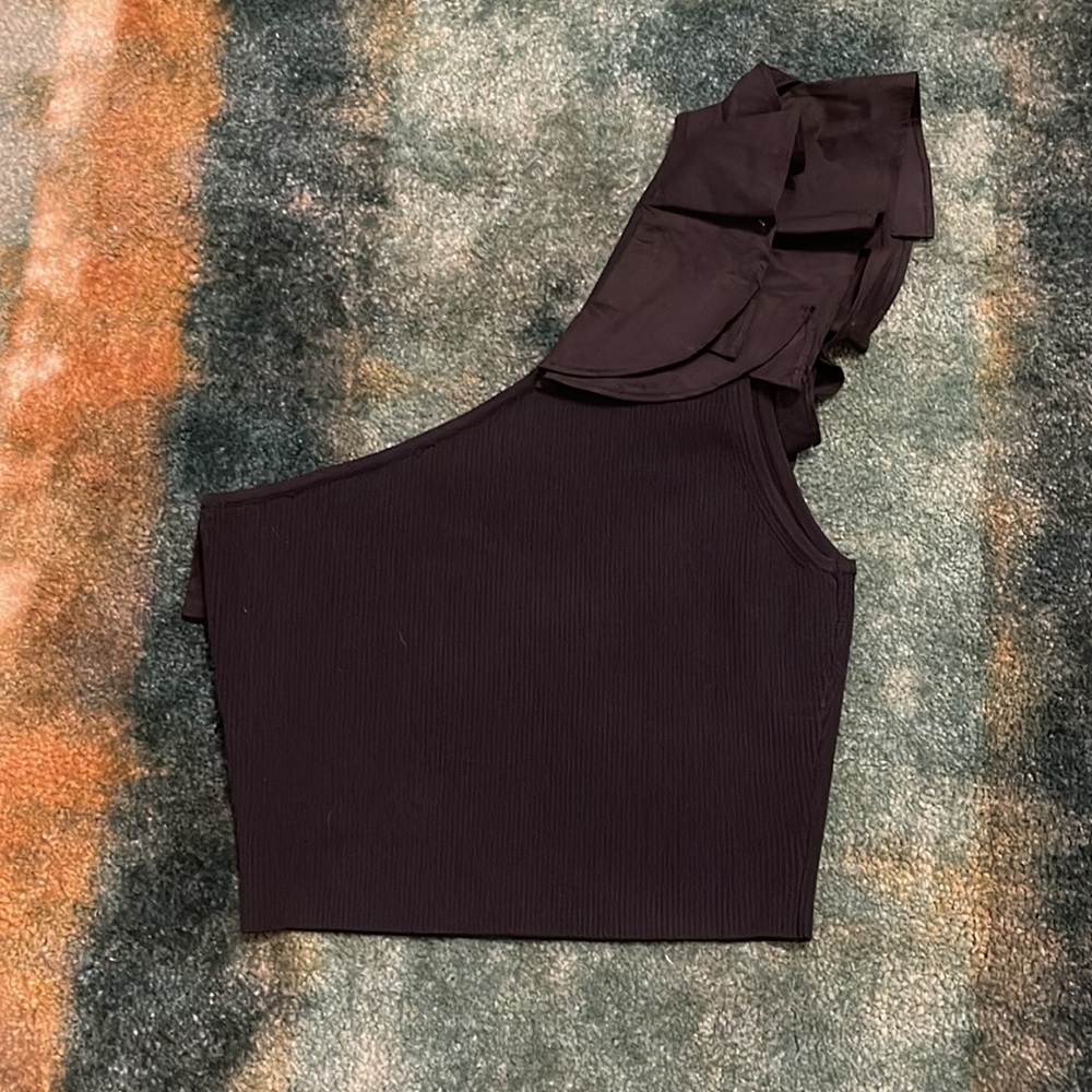 One Shoulder Ruffle Top - Picture 3 of 3